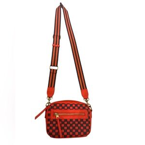 Universal Thread navy blue and red checkered bag